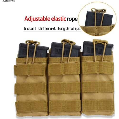 Triple Cartridge Bag Paintball Airsoft MOLLE Vest Pouch 1000D Nylon Single / Double / Triple Magazine Pouch Hunting Accessories