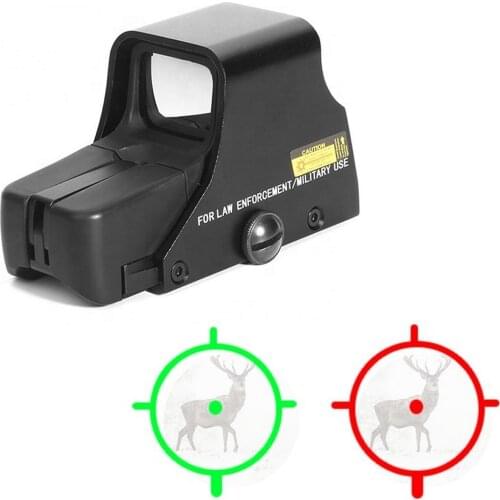Tactical 1X22mm Holographic Reflex Red Green Dot Sight for Outdoor Airsoft Air Gun Hunting Sight Scope Brightness Adjustable
