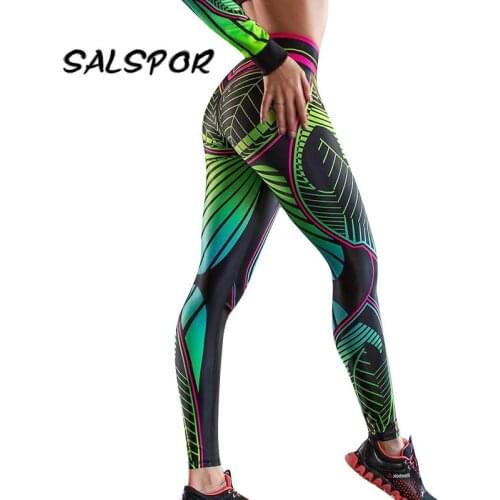 Fitness Leggings Women Push Up Workout Womens Leggins Leaf Printed High Waist Training Womens Legging Anti Cellulite Gym 2020