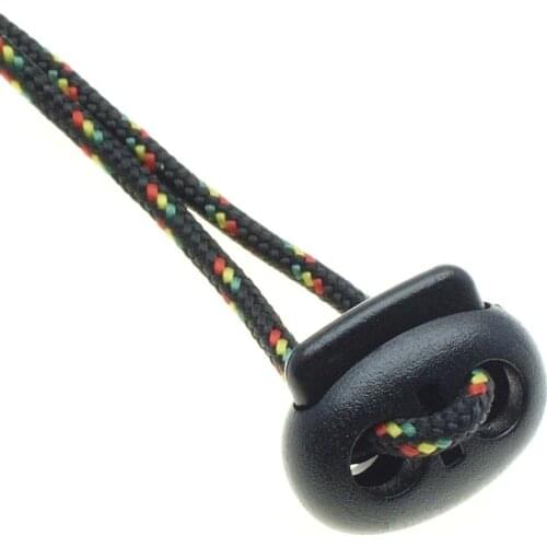 10pcs Cord Lock Bean Toggle Stopper Plastic Size:18mm*16mm Toggle Clip Black