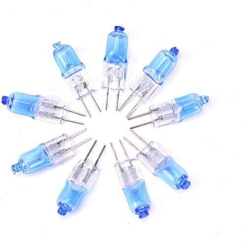 10PCS G4 AC 12V Halogen Lamp JC Type G4 Halogen Light Bulbs G4 Base Clear Halogen inserted beads crystal lamp High Quality Hot