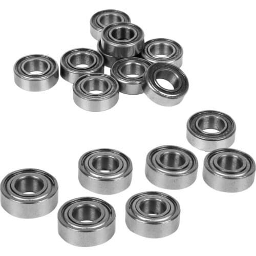 10Pcs Miniature Sealed Metal Shielded Metric Radial Ball Bearing Model: MR115 ZZ 5X11X 4MM & 10Pcs MR126 ZZ 6 x 12 x 4MM