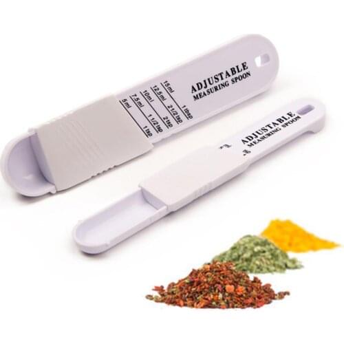 2pcs/set Adjustable Scale Measuring Spoons For Sugar Powder Quantitative Spoon
