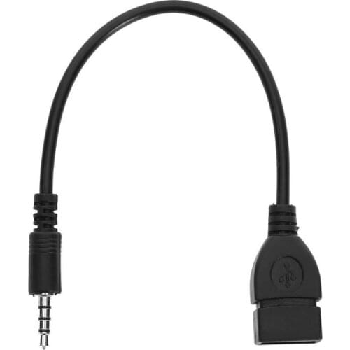 3.5mm Plug Jack Male to USB 2.0 Female Car AUX Sound Stereo Audio Cable Adapter Converter Cord for Car MP3 Stereo