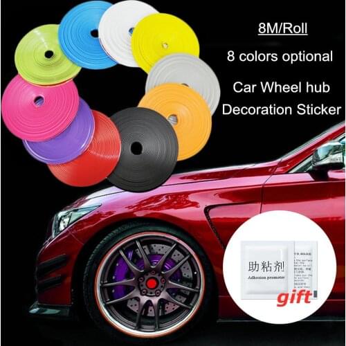 8M/Roll Car Styling Wheel Rims Protector Decor Strip Rubber Moulding Trim IPA Rimblades Car Vehicle Color Tire Guard Line