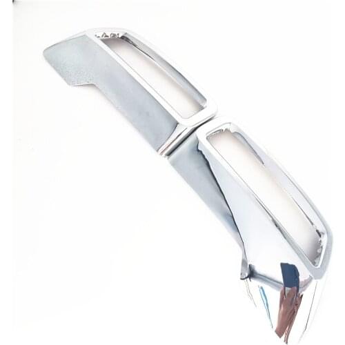 ABS Silver Car Rear Tail Exhaust Covers Trim For Peugeot 3008 5008 2016-2019