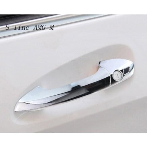 Car Styling Outer Door Bowl Handle Sticker Cover For Mercedes Benz GLK CLA B C E Class W204 W246 W212 X204 W166 W117 Accessories