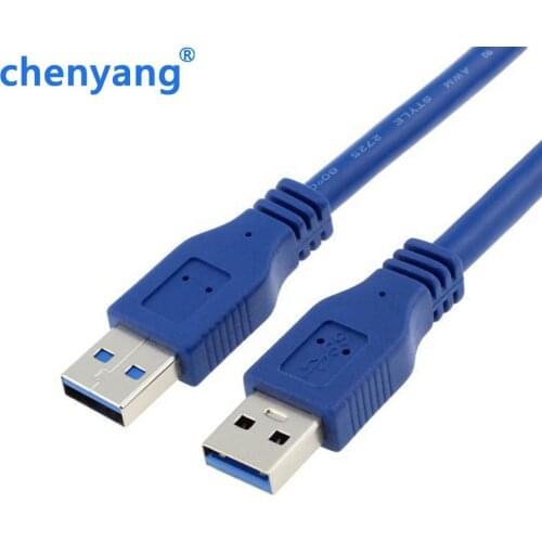 Free shipping High Speed USB 3.0 Male to USB 3.0 Male Extension Cable USB3.0 M/M Blue Cable Adapter