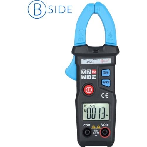 BSIDE ACM24 6000 counts Intelligent AC Current 200A Clamp Meters Auto Range Digital Clamp Multimeters Voltage Resistance Testers