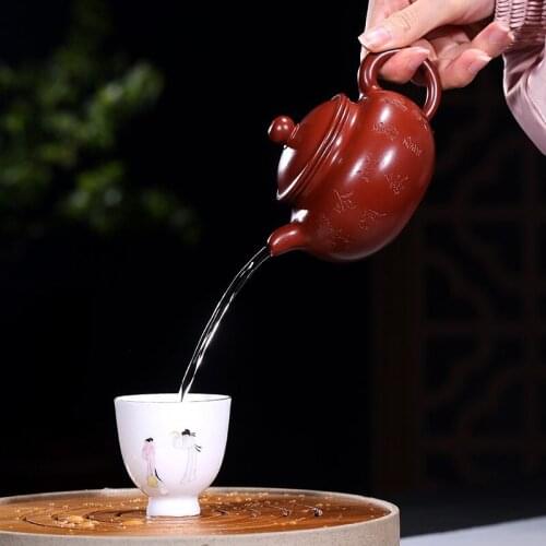 Yixing Zisha tea set, raw ore, Dahongpao, lotus seed pot, all hand-made teapot, one for collection