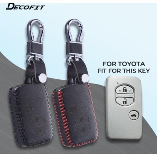 Car Key Case for Toyota Camry Prado Crown 4Runner Venza Land Cruiser Prius Vitz 3 buttons Smart Keychain Protective Shell Cover