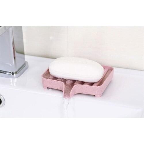 Bathroom Wheat Straw Soap Case Sponge Holder Soap Dish Holder Storage Rack Drain Soap Box Tray Plate Holder