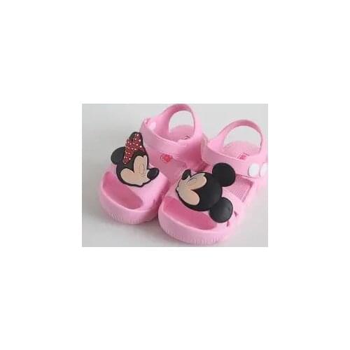 Disney childrens cartoon Minnie Mickey summer non-slip soft-soled sandals beach shoes home shoes boys and girls baby sandals