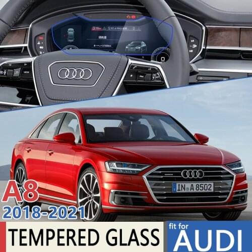 For Audi A8 D5 4N 2018~2021 MK4 Car Instrument Ultra-Thin Anti-fingerprint Film Full Screen Protector Tempered Glass Accessories