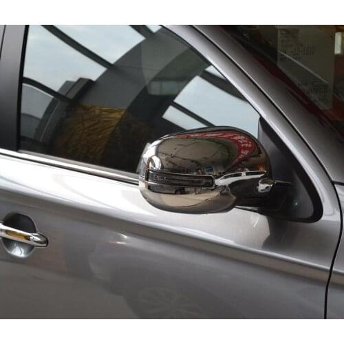 For Mitsubishi Outlander 2016 2017 2018 car ABS decoration Car stick rear view Rearview Side glass Mirror Cover trim frame 2pcs