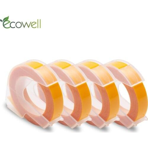 Ecowell 3D Embossing Plastic pvc Label labels for Dymo 1880/12965/1540/814580 Manual Label Maker 9mm for Dymo DIY Manual Label