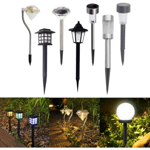 2pcs Solar Led Garden Light Outdoor Solar Power Lantern Waterpoof Landscape Christmas Decoration Lighting for Lawn Sunpower Lamp