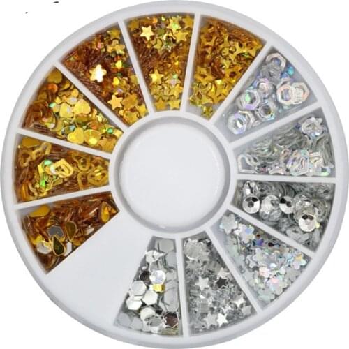 Electroplate Metal Sequins Turntable Craft Decoration FlatBack Cabochon Embellishments For Scrapbooking Accessories Nail Art DIY