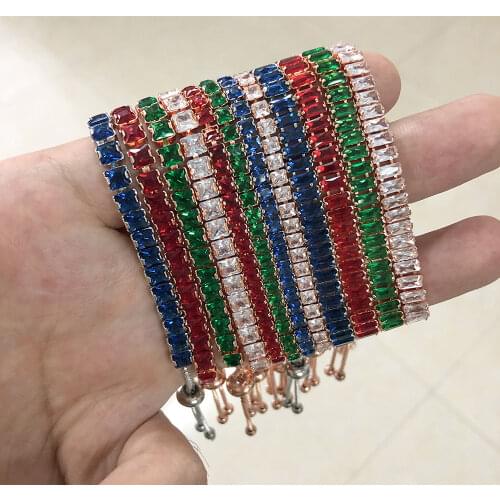Dazzling Claw Set Cubic Zirconia Tennis Bracelets For Women & Men Various Size & Colors Bangles Jewellry Wholesale Jewelry