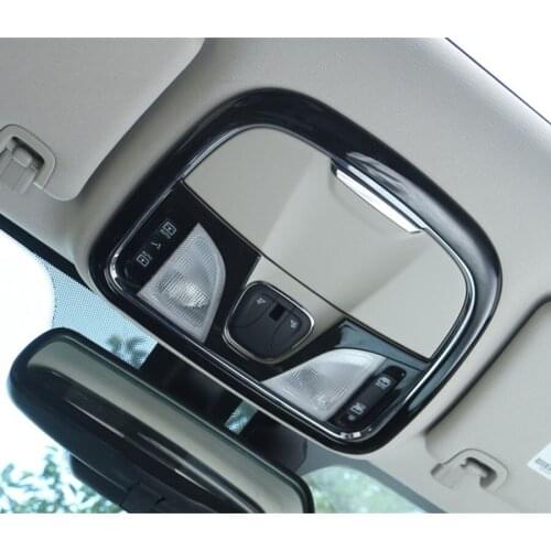 2Pcs/Set ABS Interior Car Front Roof Dome Reading Light Lamp Decor Frame Cover Trim Styling For Jeep Cherokee 2014-2016