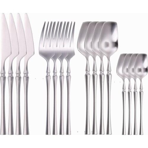 Stainless Steel Cutlery Set Golden Mirror Dinnerware Travel Kitchen Gold Tableware Set Dinner Knives Flatware Set Dropshopping