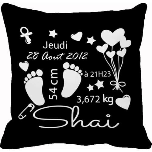 Custom Baby Data Printing Throw Pillow Case Decorative Cushion Cover Pillowcase Customize Gift By Lvsure For Car Sofa Seat