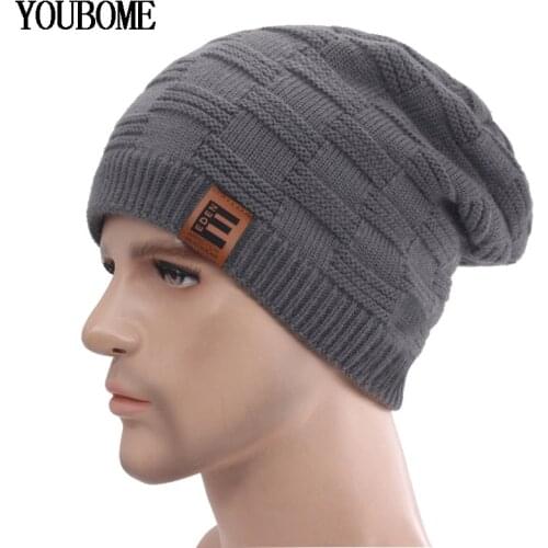 Beanies Knitted Hat Mens Winter Hats For Women Skullies Brimless cap Gorras Bonnet Sport Male Beanie Warm Thick Winter Hat Cap