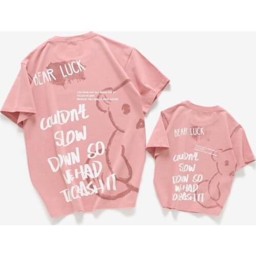 Family Matching Clothes T-shirt Summer New Cartoon Print Cotton T Shirts For Father Mother Son And Daughter Mommy And Me Clothes