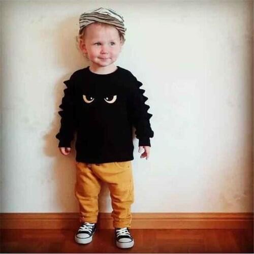 Autumn Kids Boys Clothing sets Little Monster eye Designer Sweatshirt Costume Tops+Pants 2pcs Children Outfit Boy Tracksuit A031