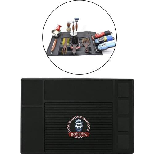 Barber Salon Non-slip Mat Hairdressing Scissors Combs Clipper Tools Pad Barber Station Mat Barber Organizer Tray