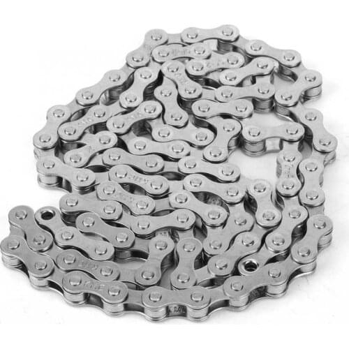 Durable Bicycle Chain Silver stainless Steel Single Speed Bicycle Chain Mountain Road Bike Chain Bicycle Accessory