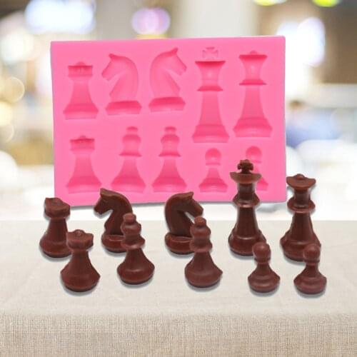 Silicone Mold Nternational Chess Chocolate Baking Tools Non-stick Silicone Cake Molds Jelly Candy Molds Kitchen Gadgets Moulds