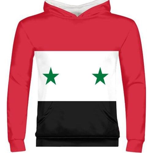 SYRIAN ARAB male diy free custom photo syria syr zipper sweatshirt nation flag islam sy arabic arab country college boy clothes
