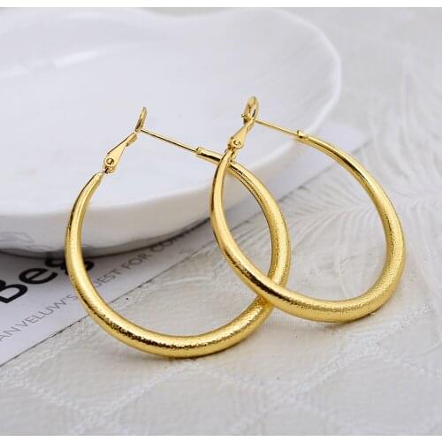 Annayoyo Ethiopia Africa Gold Color Earrings for Women Hot Sale Round Gold Color Earrings For Women Fashion Jewelry Wholesale