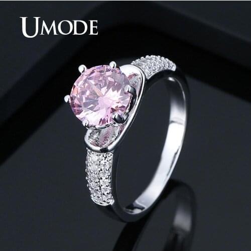 UMODE Classic Engagement Ring New Design AAA White Cubic Zircon Female Women Wedding Band CZ Rings Fashion Jewelry UR0587
