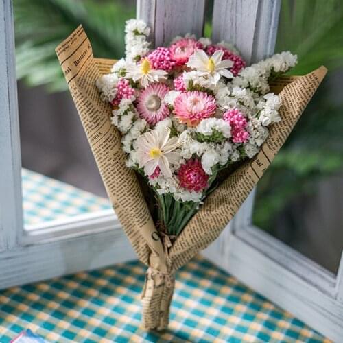 1set Dried Natural Preserved Not Forget Me Flower Decorative Eternal DIY Cotton Daisy Wedding Party Christmas Home Room Decor