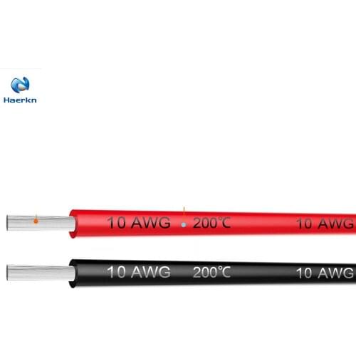 10AWG 0.53mm2 Electrical Wire Cable 3 Meter[1.5m Black And 1.5m Red] Soft and Flexible Tinned copper High temperature resistance