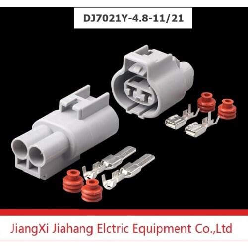 176143-6 176146-6 Freeshipping 200sets DJ7021Y-4.8-11/21 2Pin AMP Car Electrical Wire Connectors for VW,BMW,Audi,Toyota,NISSAN