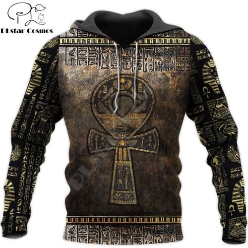 2020 Fashion Men hoodies Ancient Ankh Egypt And Symbols 3D Printed hooded Sweatshirt Unisex Casual costume sudadera hombre