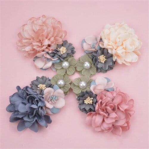 2021 Korean Girl Baby Headband Newborn Baby Elastic Princess Floral Hairbands Kids Pearl Flower Fresh Style Cute Hair Accessorie