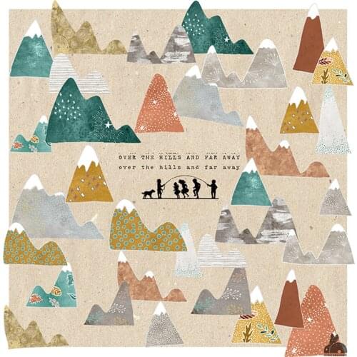 30Pcs Mountain Washi Paper Stickers Kits Die Cut For DIY Scrapbooking Bullet Journal TN Planner Sticker Photo Album Card Making