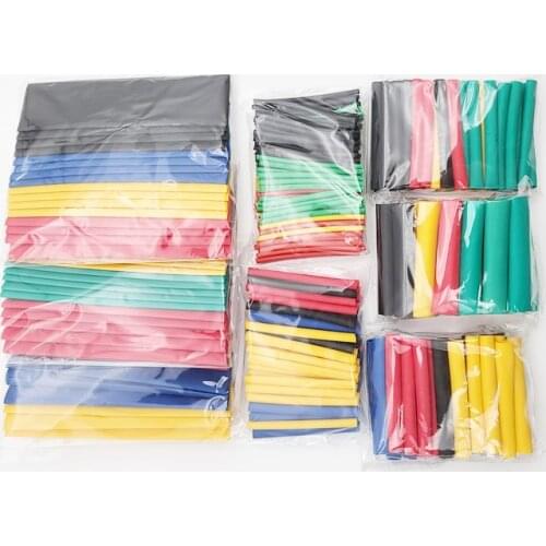 328PCS Heat Shrink Tube 2:1 Polyolefin Wire And Cable Heat Shrinkable Tube Set Electrical Connection Winding Heat Shrink Tube