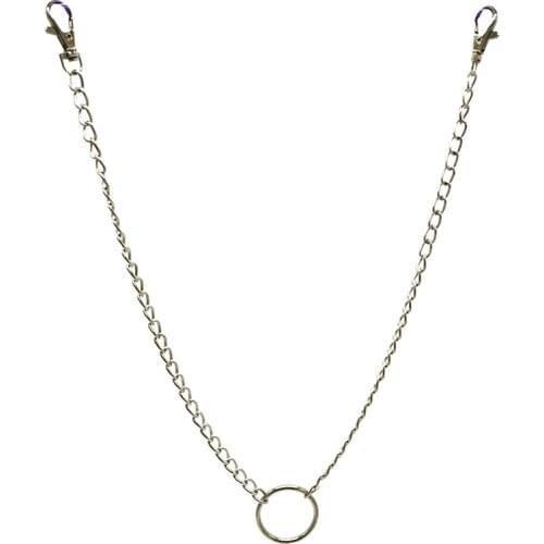 59cm Long Metal Ring Keychain Silver Chain Portachiavi Hipster Pant Jean Key Wallet Chain Belt Mens HipHop Jewelry Accessories