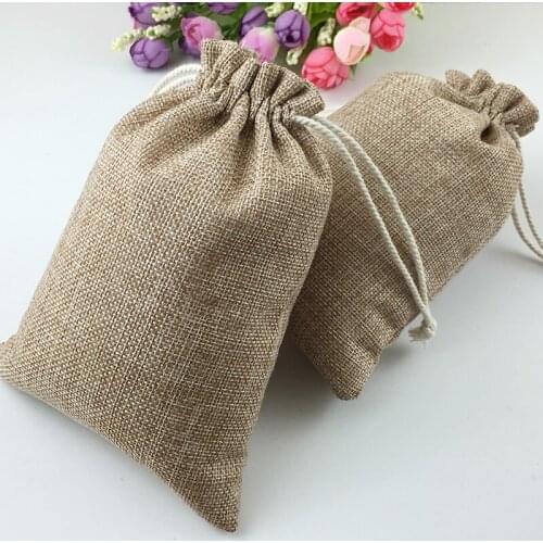 7x9cm 50pcs Cotton Drawstring Bag Jute Bags Small Bags For Women/food/jewelry Packaging Bags Pouches Gift Packing Bag Display