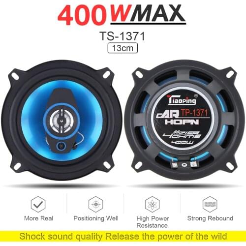 2pcs 5 Inch 400W 2 Way Car Coaxial Speaker Audio Music Stereo Full Range Hifi Loundspeaker for Car Boat Audio System