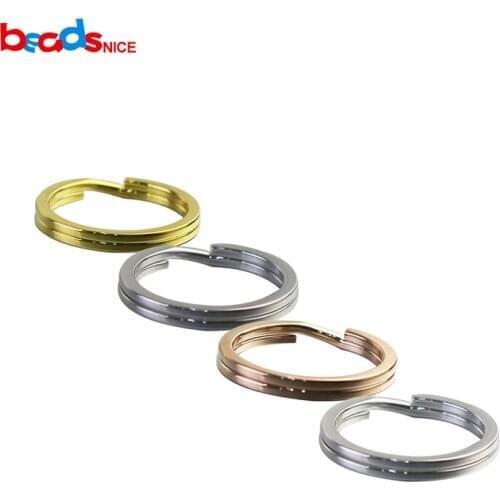 Beadsnice 925 Sterling Silver Round Split Key Ring Metal Key Ring Wholesale 27440