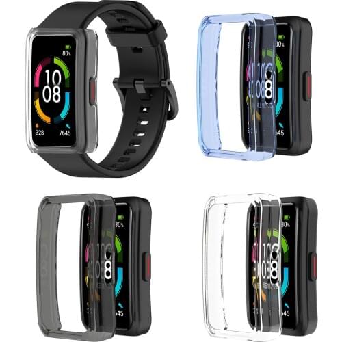 Electroplating TPU Watch Case for Honor Band 6 Smartwatch Cover Shell Screen Protector Smart Wristband Accessories