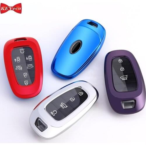 KEYECU 2x Soft TPU Remote Key Case Cover for Hyundai Sonata Solaris i30 Grand Stare Tucson Hybrid NEXO NX4 New Grand Santa Fe