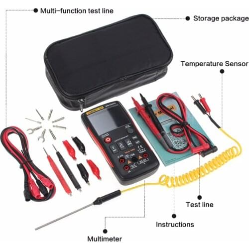 Q1 True-RMS Digital Multimeter Auto Button 9999 Counts Analog Bar Graph Tester