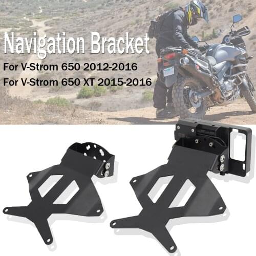 DL 650 Motorcycle Phone Navigation Bracket Plate Phone Stand Holder black For Suzuki V-Strom 650 XT 2012-2016 2015 2014 2013